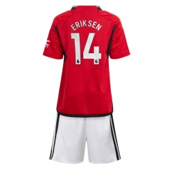 Fotbollsset Barn Manchester United Christian Eriksen #14 Hemmatröja 2023-24 Mini-Kit Kortärmad (+ korta byxor)