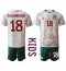 Fotbollsset Barn Mexiko Andres Guardado #18 Bortatröja VM 2022 Mini-Kit Kortärmad (+ korta byxor)