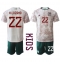 Fotbollsset Barn Mexiko Hirving Lozano #22 Bortatröja VM 2022 Mini-Kit Kortärmad (+ korta byxor)
