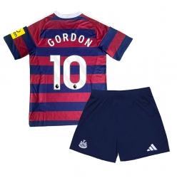Fotbollsset Barn Newcastle United Anthony Gordon #10 Bortatröja 2024-25 Mini-Kit Kortärmad (+ korta byxor)