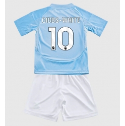 Fotbollsset Barn Nottingham Forest Morgan Gibbs-White #10 Tredje Tröja 2024-25 Mini-Kit Kortärmad (+ korta byxor)