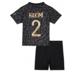 Fotbollsset Barn Paris Saint-Germain Achraf Hakimi #2 Tredje Tröja 2023-24 Mini-Kit Kortärmad (+ korta byxor)