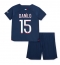 Fotbollsset Barn Paris Saint-Germain Danilo Pereira #15 Hemmatröja 2023-24 Mini-Kit Kortärmad (+ korta byxor)