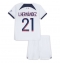 Fotbollsset Barn Paris Saint-Germain Lucas Hernandez #21 Bortatröja 2023-24 Mini-Kit Kortärmad (+ korta byxor)