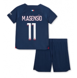 Fotbollsset Barn Paris Saint-Germain Marco Asensio #11 Hemmatröja 2023-24 Mini-Kit Kortärmad (+ korta byxor)