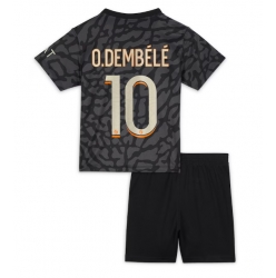 Fotbollsset Barn Paris Saint-Germain Ousmane Dembele #10 Tredje Tröja 2023-24 Mini-Kit Kortärmad (+ korta byxor)