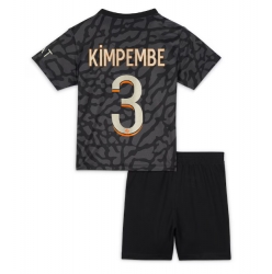 Fotbollsset Barn Paris Saint-Germain Presnel Kimpembe #3 Tredje Tröja 2023-24 Mini-Kit Kortärmad (+ korta byxor)