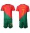 Fotbollsset Barn Portugal Cristiano Ronaldo #7 Hemmatröja VM 2022 Mini-Kit Kortärmad (+ korta byxor)