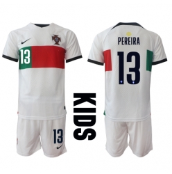 Fotbollsset Barn Portugal Danilo Pereira #13 Bortatröja VM 2022 Mini-Kit Kortärmad (+ korta byxor)
