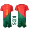 Fotbollsset Barn Portugal Pepe #3 Hemmatröja VM 2022 Mini-Kit Kortärmad (+ korta byxor)
