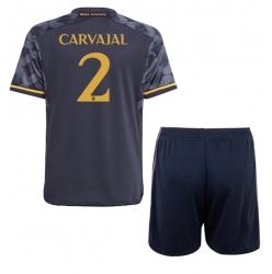 Fotbollsset Barn Real Madrid Daniel Carvajal #2 Bortatröja 2023-24 Mini-Kit Kortärmad (+ korta byxor)