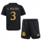 Fotbollsset Barn Real Madrid Eder Militao #3 Tredje Tröja 2023-24 Mini-Kit Kortärmad (+ korta byxor)