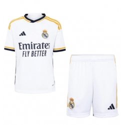 Fotbollsset Barn Real Madrid Hemmatröja 2023-24 Mini-Kit Kortärmad (+ korta byxor)