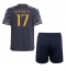 Fotbollsset Barn Real Madrid Lucas Vazquez #17 Bortatröja 2023-24 Mini-Kit Kortärmad (+ korta byxor)