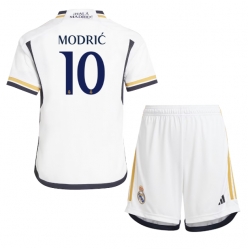 Fotbollsset Barn Real Madrid Luka Modric #10 Hemmatröja 2023-24 Mini-Kit Kortärmad (+ korta byxor)