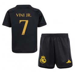 Fotbollsset Barn Real Madrid Vinicius Junior #7 Tredje Tröja 2023-24 Mini-Kit Kortärmad (+ korta byxor)
