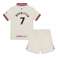 Fotbollsset Barn Sheffield United Rhian Brewster #7 Tredje Tröja 2024-25 Mini-Kit Kortärmad (+ korta byxor)