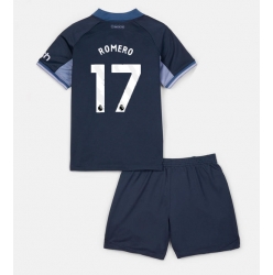 Fotbollsset Barn Tottenham Hotspur Cristian Romero #17 Bortatröja 2023-24 Mini-Kit Kortärmad (+ korta byxor)