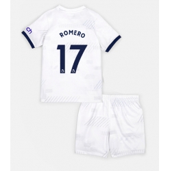 Fotbollsset Barn Tottenham Hotspur Cristian Romero #17 Hemmatröja 2023-24 Mini-Kit Kortärmad (+ korta byxor)