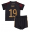 Fotbollsset Barn Tyskland Leroy Sane #19 Bortatröja VM 2022 Mini-Kit Kortärmad (+ korta byxor)