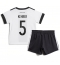 Fotbollsset Barn Tyskland Thilo Kehrer #5 Hemmatröja VM 2022 Mini-Kit Kortärmad (+ korta byxor)