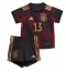 Fotbollsset Barn Tyskland Thomas Muller #13 Bortatröja VM 2022 Mini-Kit Kortärmad (+ korta byxor)
