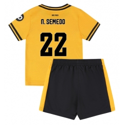 Fotbollsset Barn Wolves Nelson Semedo #22 Hemmatröja 2024-25 Mini-Kit Kortärmad (+ korta byxor)