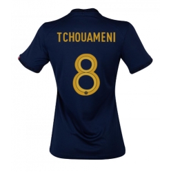 Frankrike Aurelien Tchouameni #8 Hemmatröja VM 2022 Dam Kortärmad