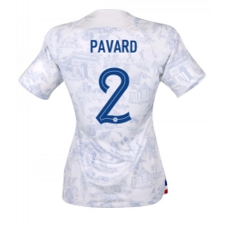 Frankrike Benjamin Pavard #2 Bortatröja VM 2022 Dam Kortärmad