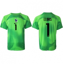 Frankrike Hugo Lloris #1 Målvakt Bortatröja VM 2022 Kortärmad