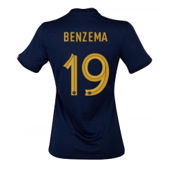 Frankrike Karim Benzema #19 Hemmatröja VM 2022 Dam Kortärmad