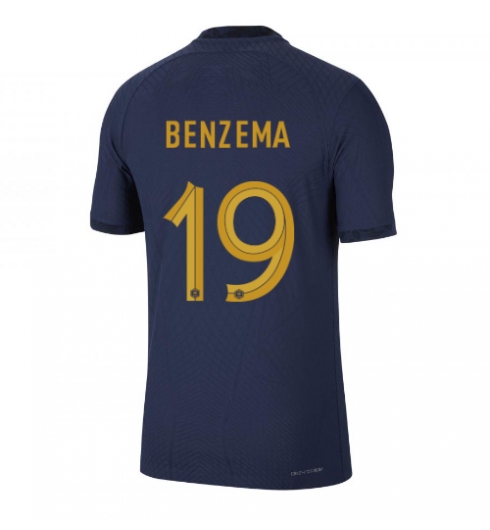 Frankrike Karim Benzema #19 Hemmatröja VM 2022 Kortärmad