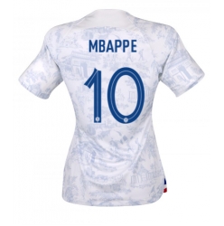 Frankrike Kylian Mbappe #10 Bortatröja VM 2022 Dam Kortärmad
