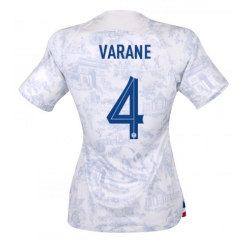 Frankrike Raphael Varane #4 Bortatröja VM 2022 Dam Kortärmad