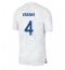 Frankrike Raphael Varane #4 Bortatröja VM 2022 Kortärmad