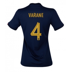 Frankrike Raphael Varane #4 Hemmatröja VM 2022 Dam Kortärmad