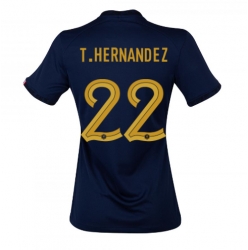 Frankrike Theo Hernandez #22 Hemmatröja VM 2022 Dam Kortärmad
