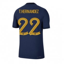 Frankrike Theo Hernandez #22 Hemmatröja VM 2022 Kortärmad