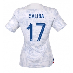 Frankrike William Saliba #17 Bortatröja VM 2022 Dam Kortärmad