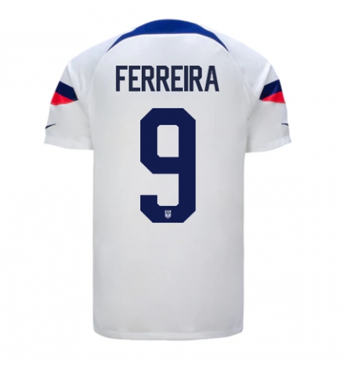 Förenta staterna Jesus Ferreira #9 Hemmatröja VM 2022 Kortärmad