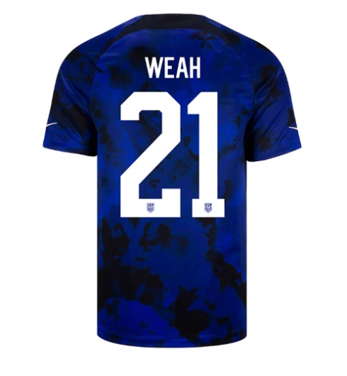 Förenta staterna Timothy Weah #21 Bortatröja VM 2022 Kortärmad