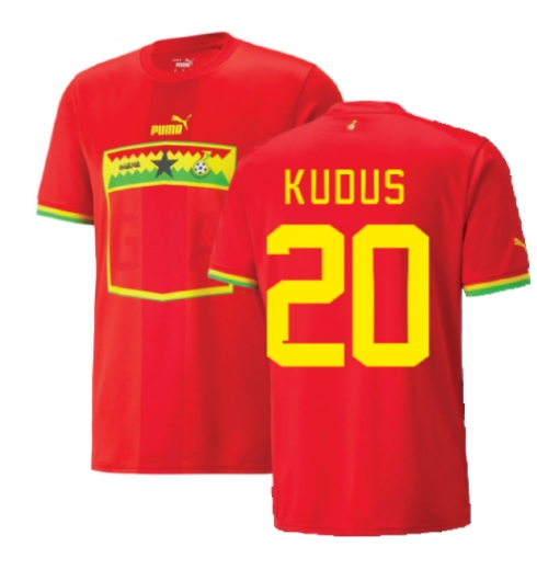 Ghana Mohammed Kudus #20 Bortatröja VM 2022 Kortärmad