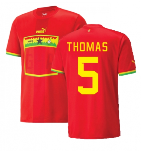 Ghana Thomas Partey #5 Bortatröja VM 2022 Kortärmad