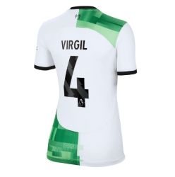 Liverpool Virgil van Dijk #4 Bortatröja 2023-24 Dam Kortärmad