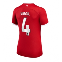 Liverpool Virgil van Dijk #4 Hemmatröja 2023-24 Dam Kortärmad