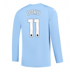 Manchester City Jeremy Doku #11 Hemmatröja 2023-24 Långärmad