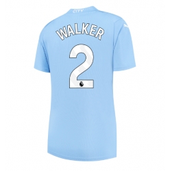 Manchester City Kyle Walker #2 Hemmatröja 2023-24 Dam Kortärmad