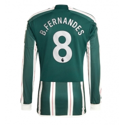 Manchester United Bruno Fernandes #8 Bortatröja 2023-24 Långärmad