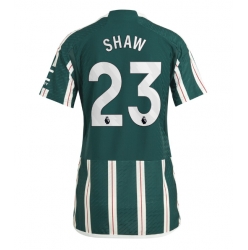 Manchester United Luke Shaw #23 Bortatröja 2023-24 Dam Kortärmad