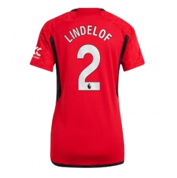 Manchester United Victor Lindelof #2 Hemmatröja 2023-24 Dam Kortärmad